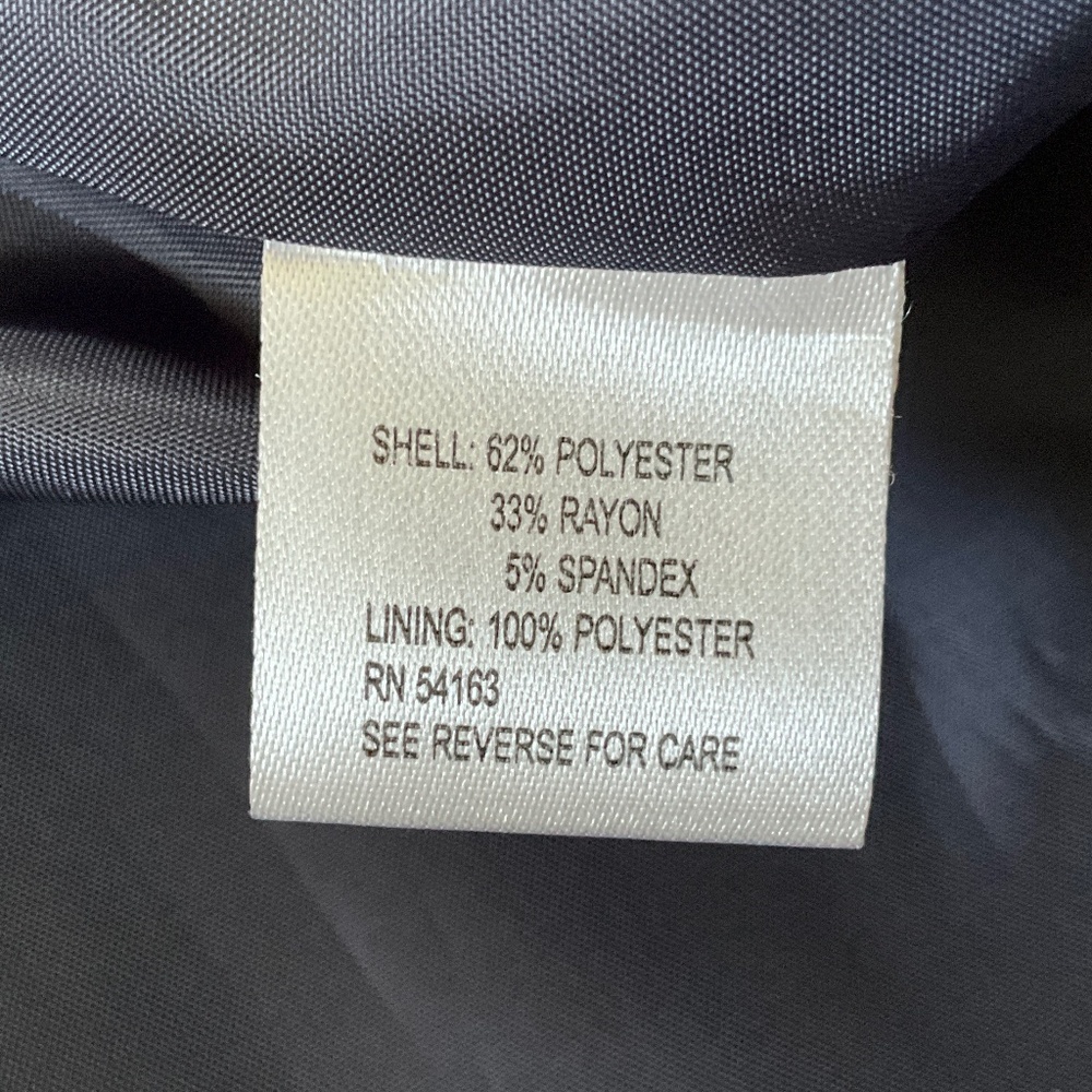 NWOT CALVIN KLEIN Stretch Fitted Blazer Size 2 Navy Blue - Picture 7 of 14